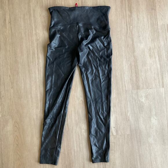 SPANX Faux Leather Leggings Black SIZE XLarge - Picture 7 of 15